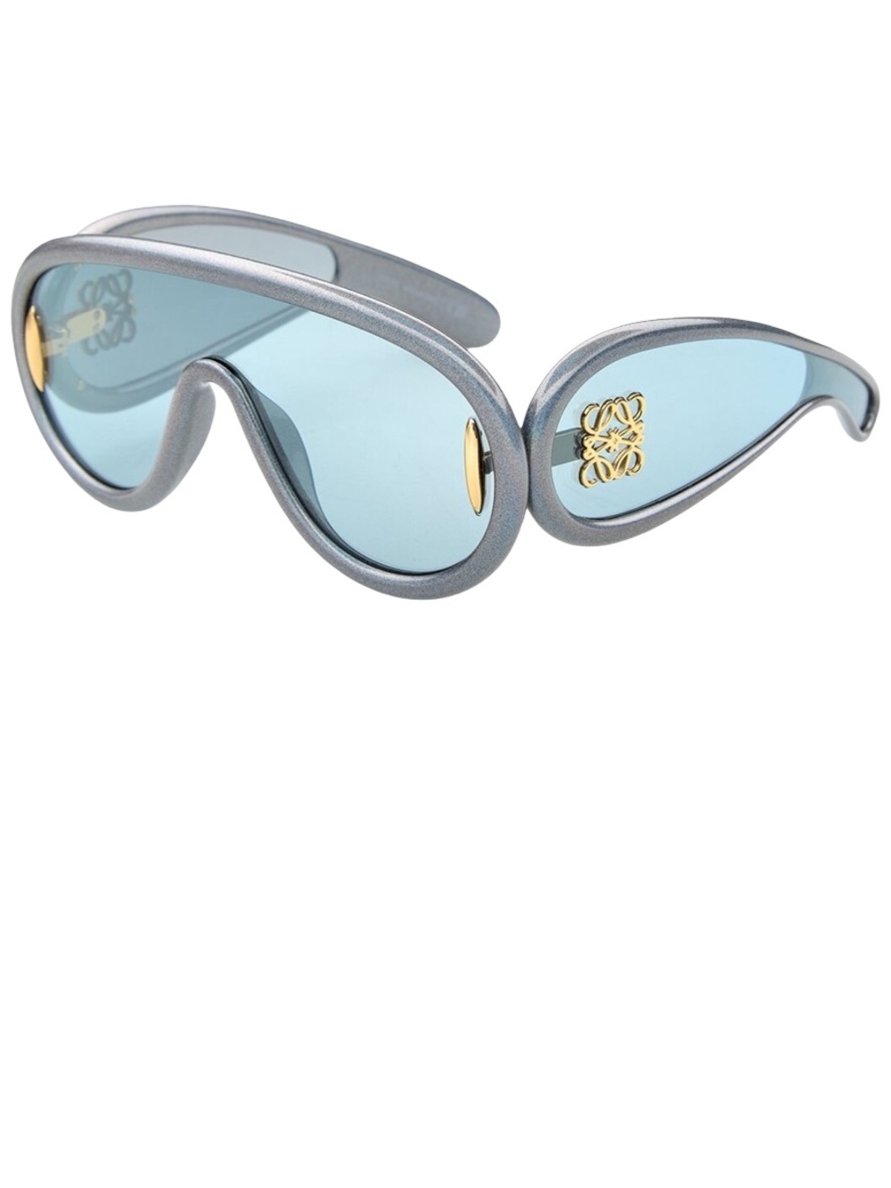 LOEWE Paula's Ibiza Mask Sunglasses | Glitter Grey & Blue